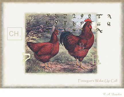 The Green Language Postcard ... Joyce's Divine Language of the Birds